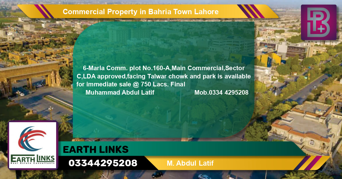 Commercial Property for Sale in Bahria Town, Lahore - (BP-74274)