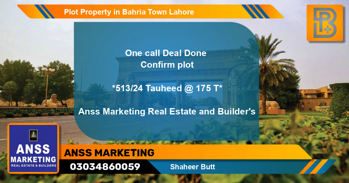 Residential Plot for Sale in Bahria Town, Lahore - (BP-74278)