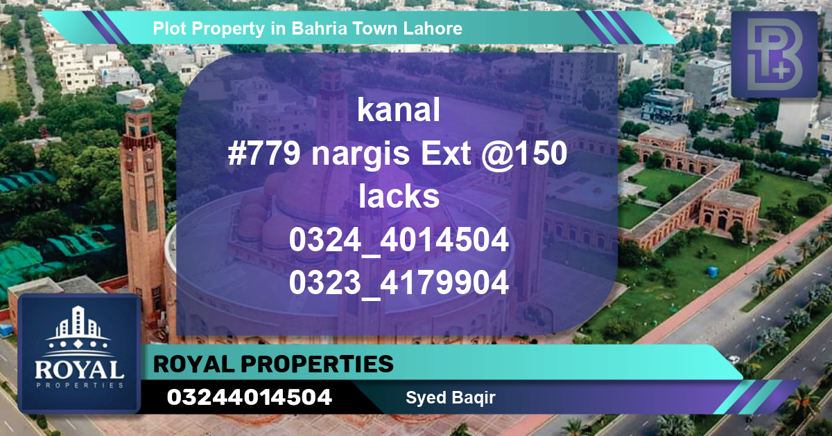 Residential Plot for Sale in Bahria Town, Lahore - (BP-74315)