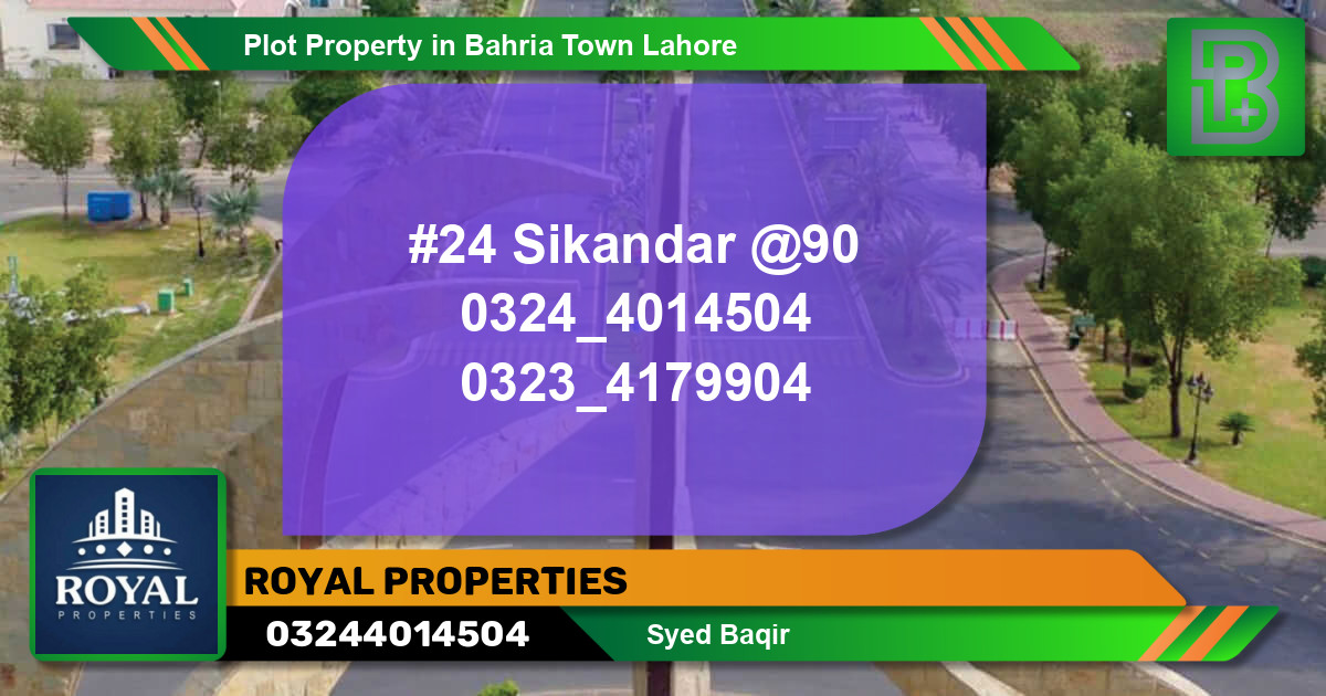 Residential Plot for Sale in Bahria Town, Lahore - (BP-74316)