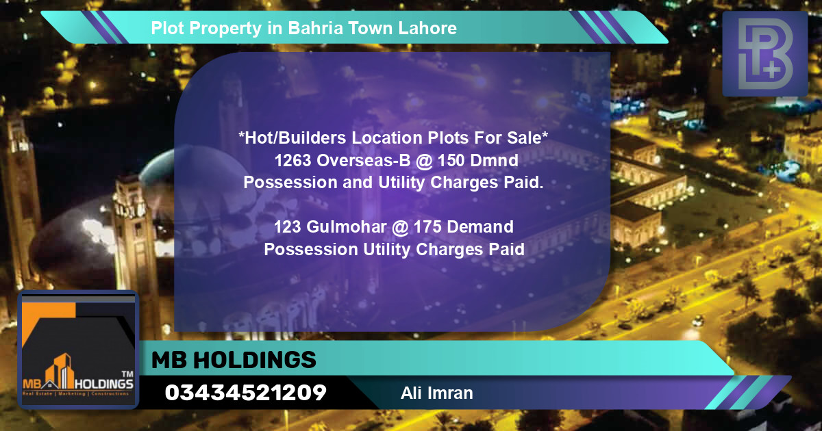 Residential Plot for Sale in Bahria Town, Lahore - (BP-74340)