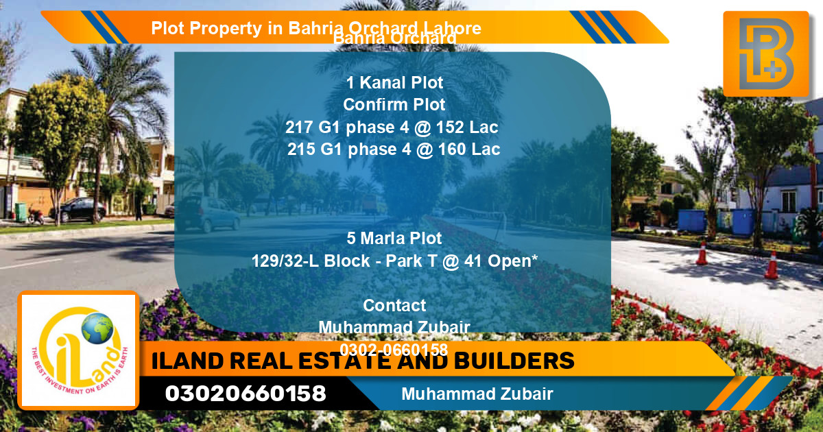 Residential Plot for Sale in Bahria Orchard, Lahore - (BP-74371)