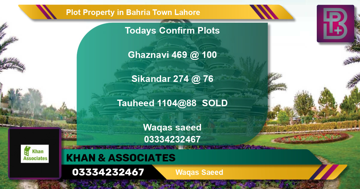 Residential Plot for Sale in Bahria Town, Lahore - (BP-74419)