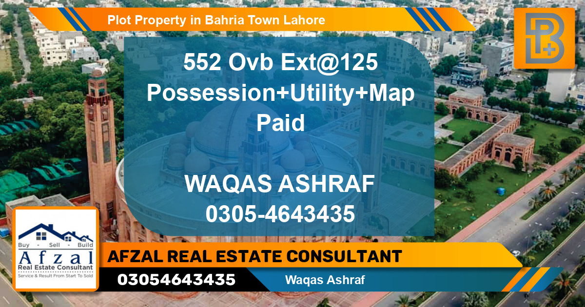 Residential Plot for Sale in Bahria Town, Lahore - (BP-74420)