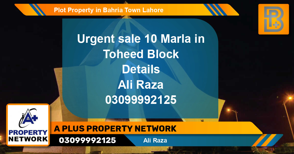Residential Plot for Sale in Bahria Town, Lahore - (BP-74433)
