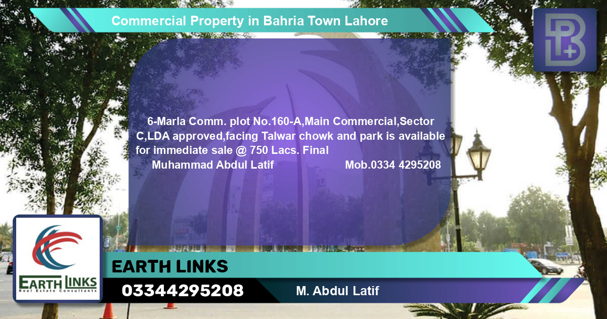 Commercial Property for Sale in Bahria Town, Lahore - (BP-74445)