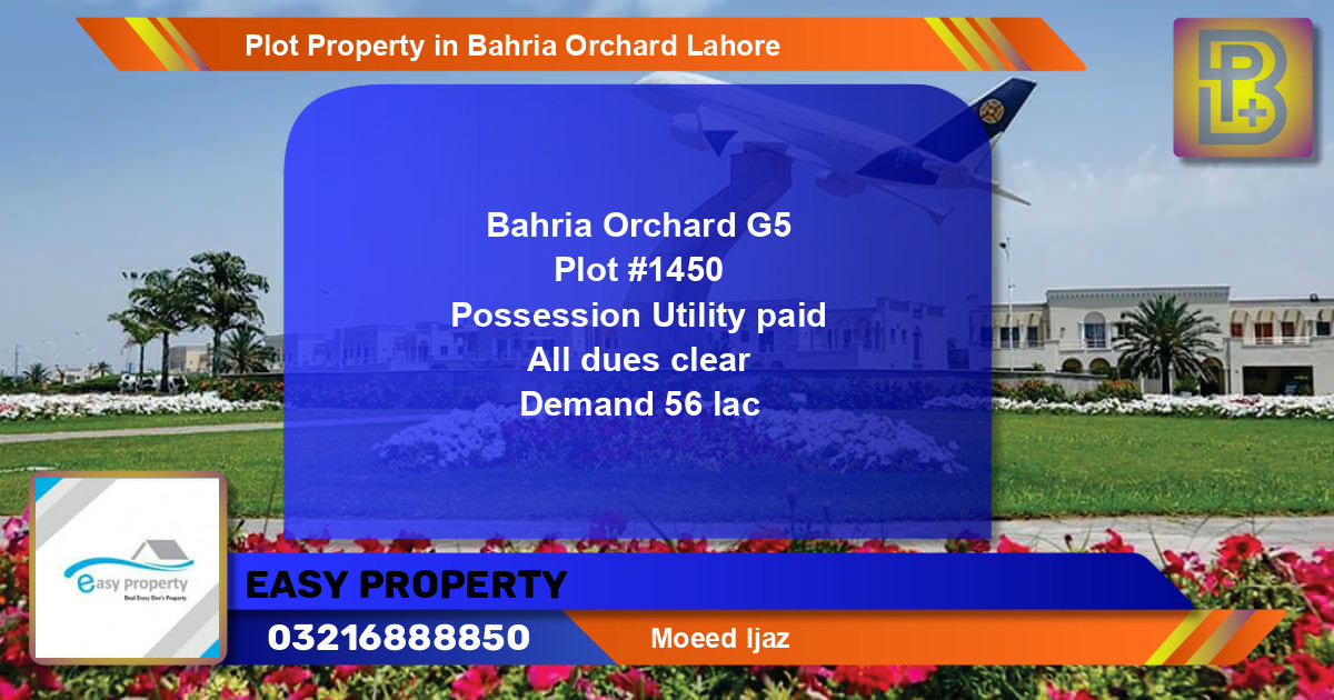 Residential Plot for Sale in Bahria Orchard, Lahore - (BP-74464)