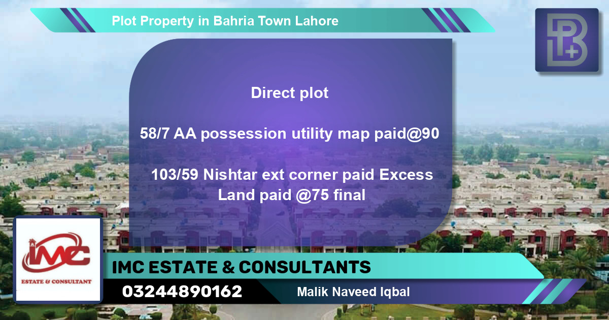 Residential Plot for Sale in Bahria Town, Lahore - (BP-74473)