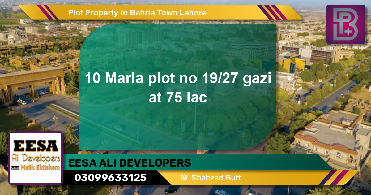 Residential Plot for Sale in Bahria Town, Lahore - (BP-74507)