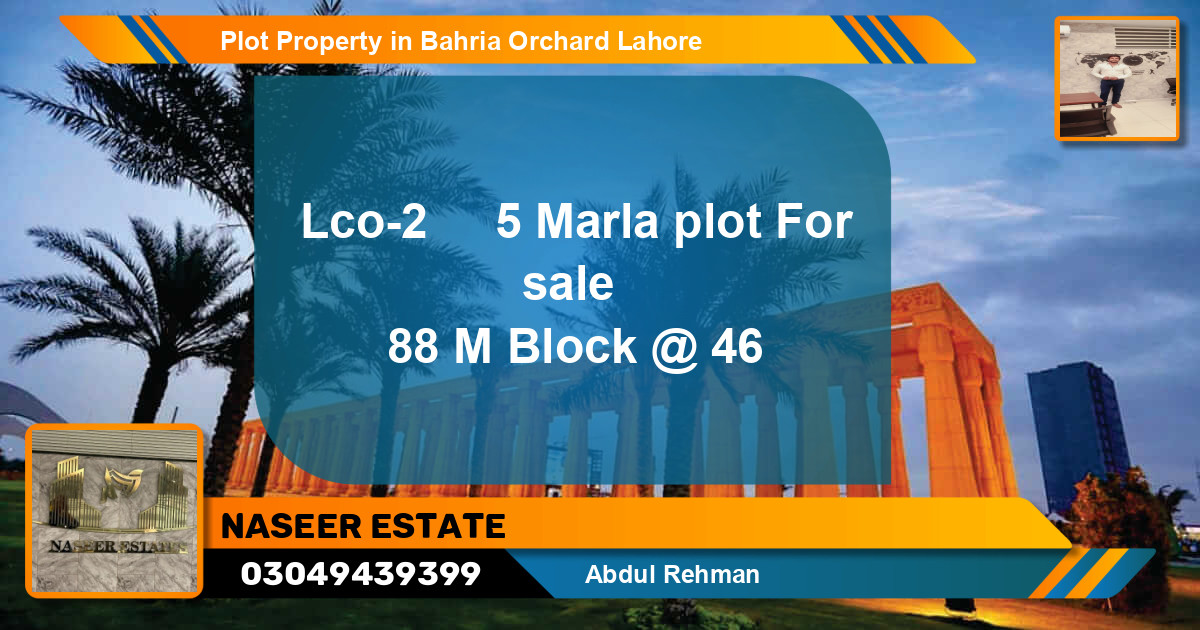 Residential Plot for Sale in Bahria Orchard, Lahore - (BP-74530)