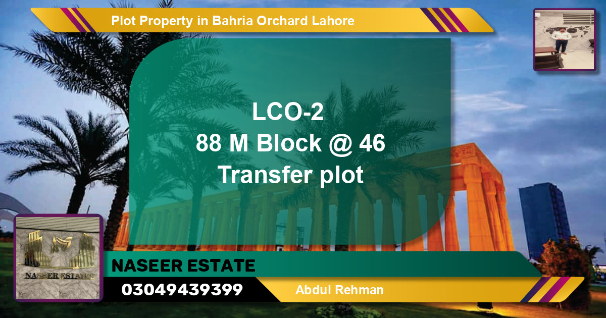 Residential Plot for Sale in Bahria Orchard, Lahore - (BP-74534)