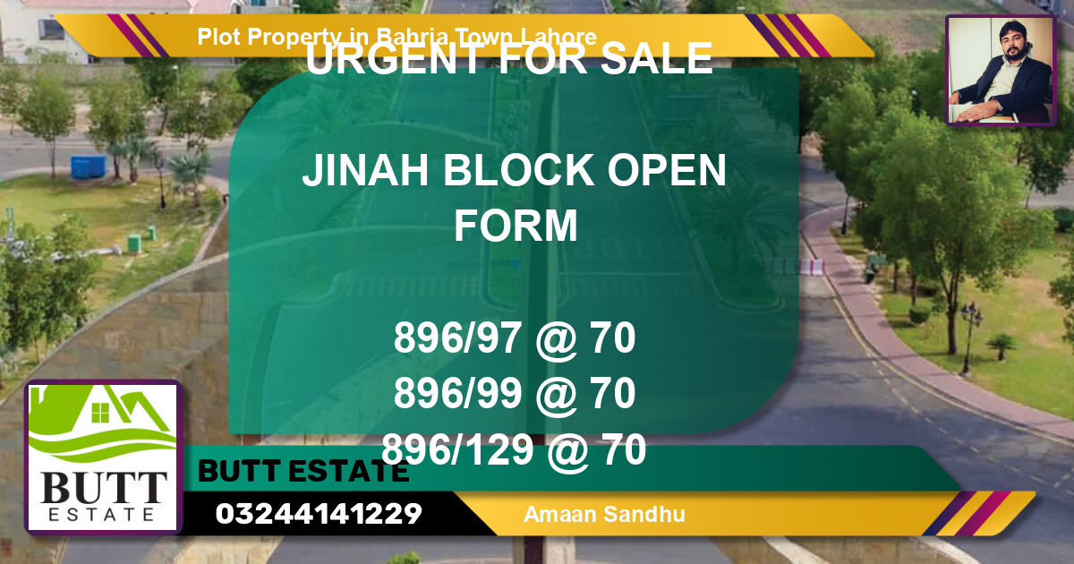 Residential Plot for Sale in Bahria Town, Lahore - (BP-74538)