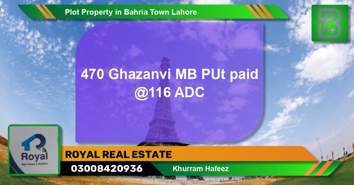 Residential Plot for Sale in Bahria Town, Lahore - (BP-74581)