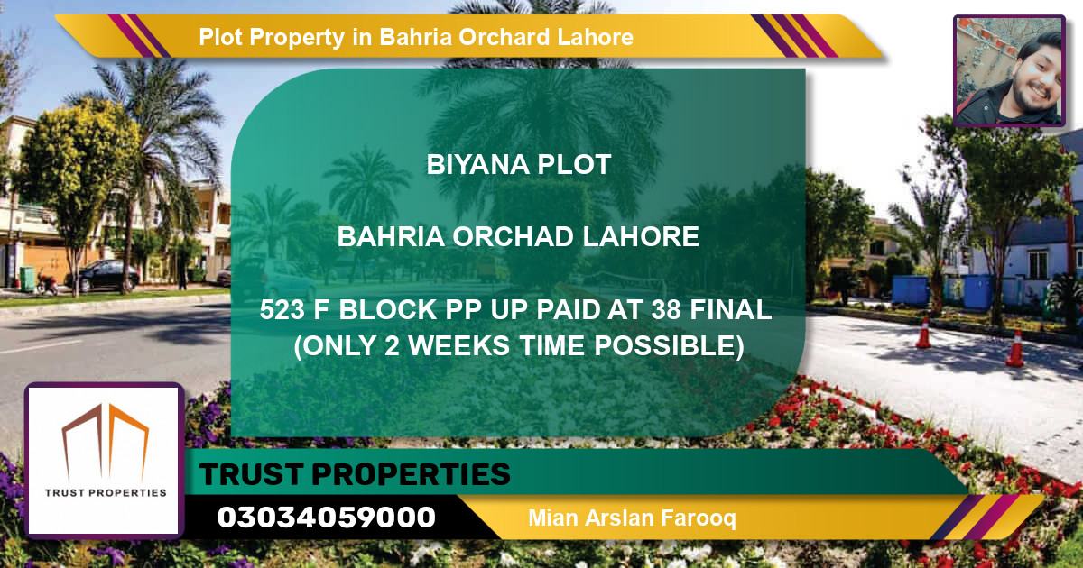 Residential Plot for Sale in Bahria Orchard, Lahore - (BP-74587)