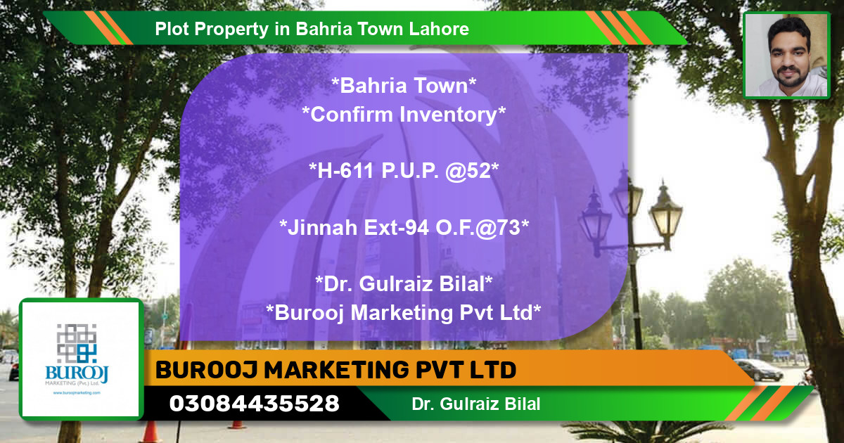 Residential Plot for Sale in Bahria Town, Lahore - (BP-74597)