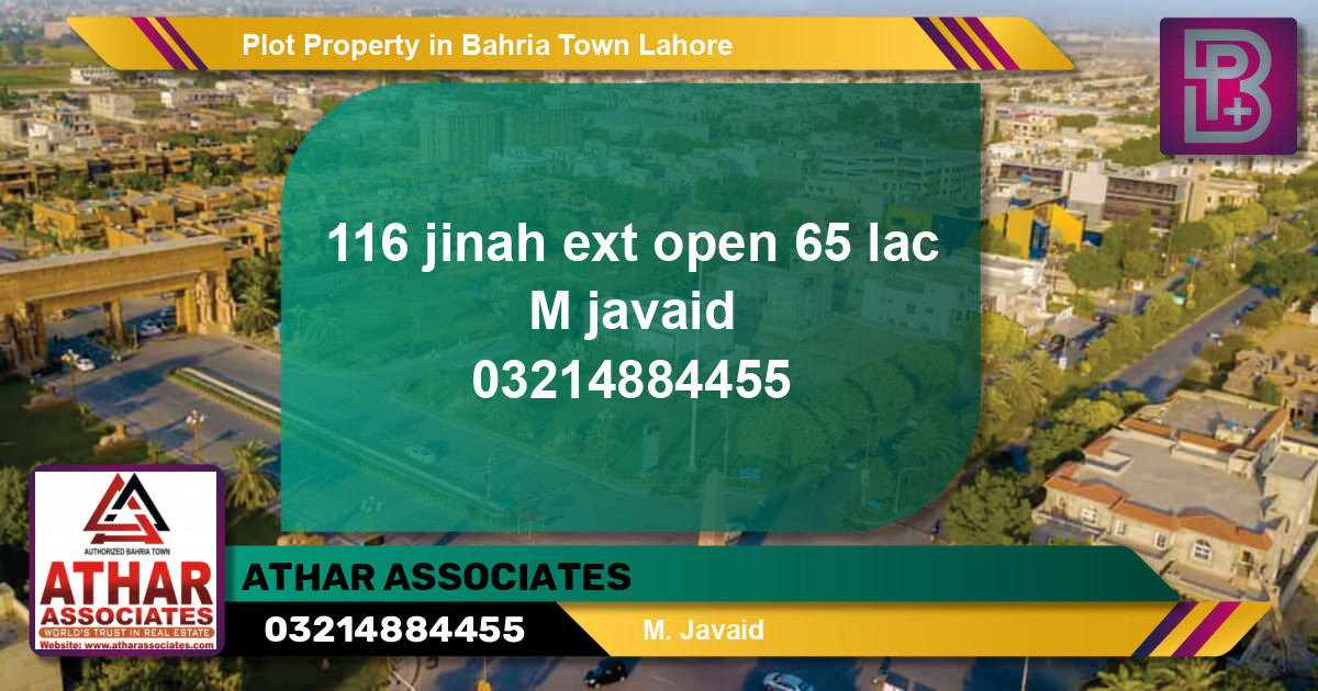 Residential Plot for Sale in Bahria Town, Lahore - (BP-74648)