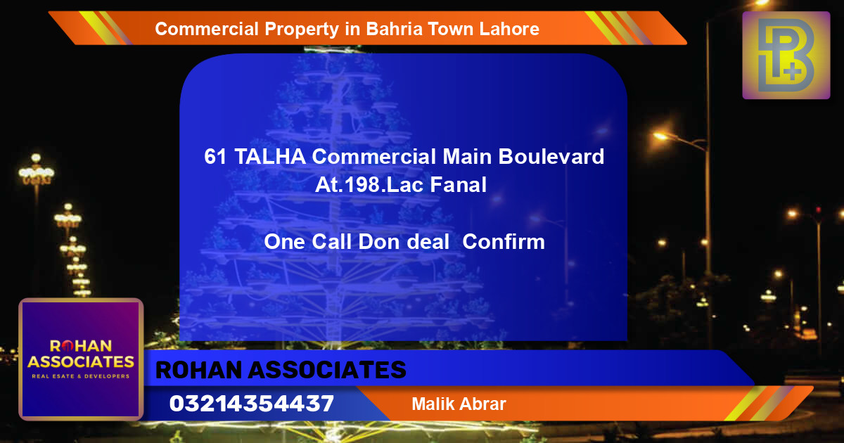 Commercial Property for Sale in Bahria Town, Lahore - (BP-74690)