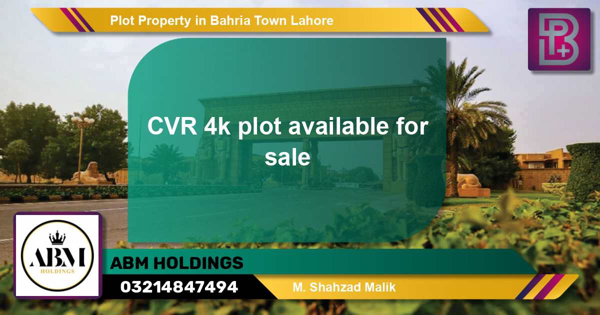 Residential Plot for Sale in Bahria Town, Lahore - (BP-74696)