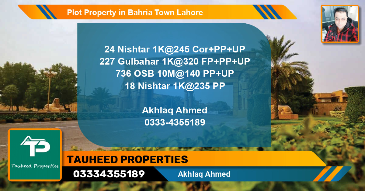 Residential Plot for Sale in Bahria Town, Lahore - (BP-74707)