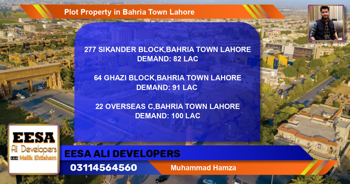 Residential Plot for Sale in Bahria Town, Lahore - (BP-74779)