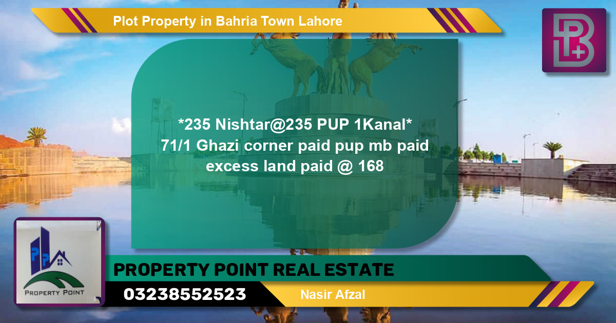 Residential Plot for Sale in Bahria Town, Lahore - (BP-74780)