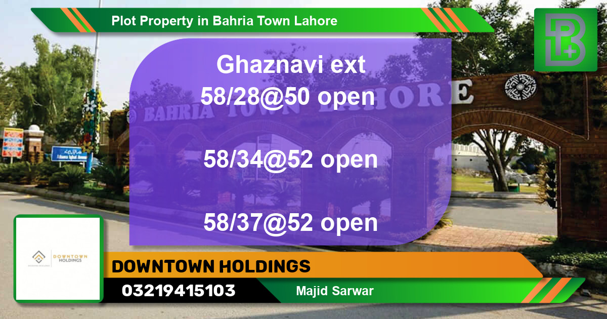 Residential Plot for Sale in Bahria Town, Lahore - (BP-74783)