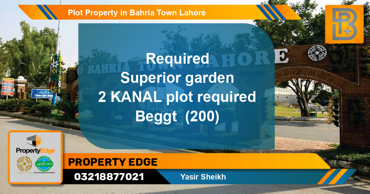 Residential Plot for Sale in Bahria Town, Lahore - (BP-74784)