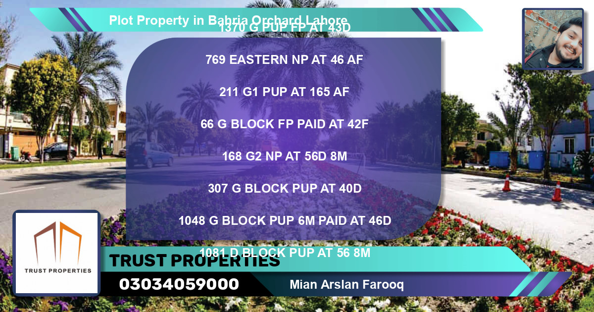 Residential Plot for Sale in Bahria Orchard, Lahore - (BP-74795)