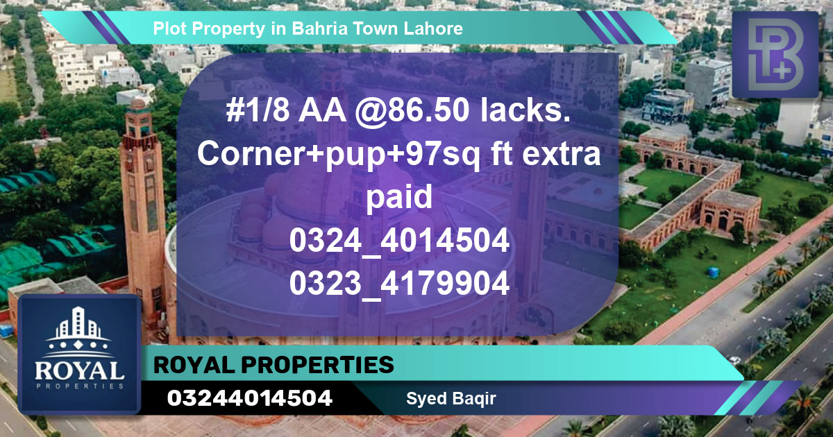 Residential Plot for Sale in Bahria Town, Lahore - (BP-74826)