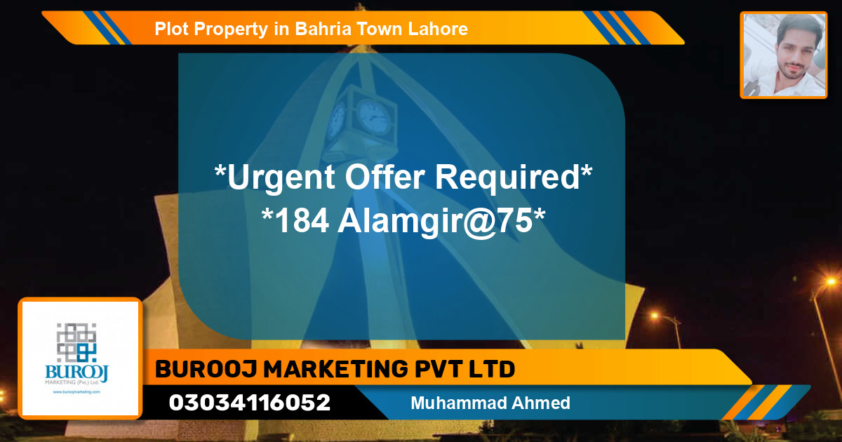 Residential Plot for Sale in Bahria Town, Lahore - (BP-74831)