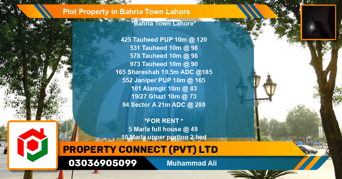 Residential Plot for Sale in Bahria Town, Lahore - (BP-74842)