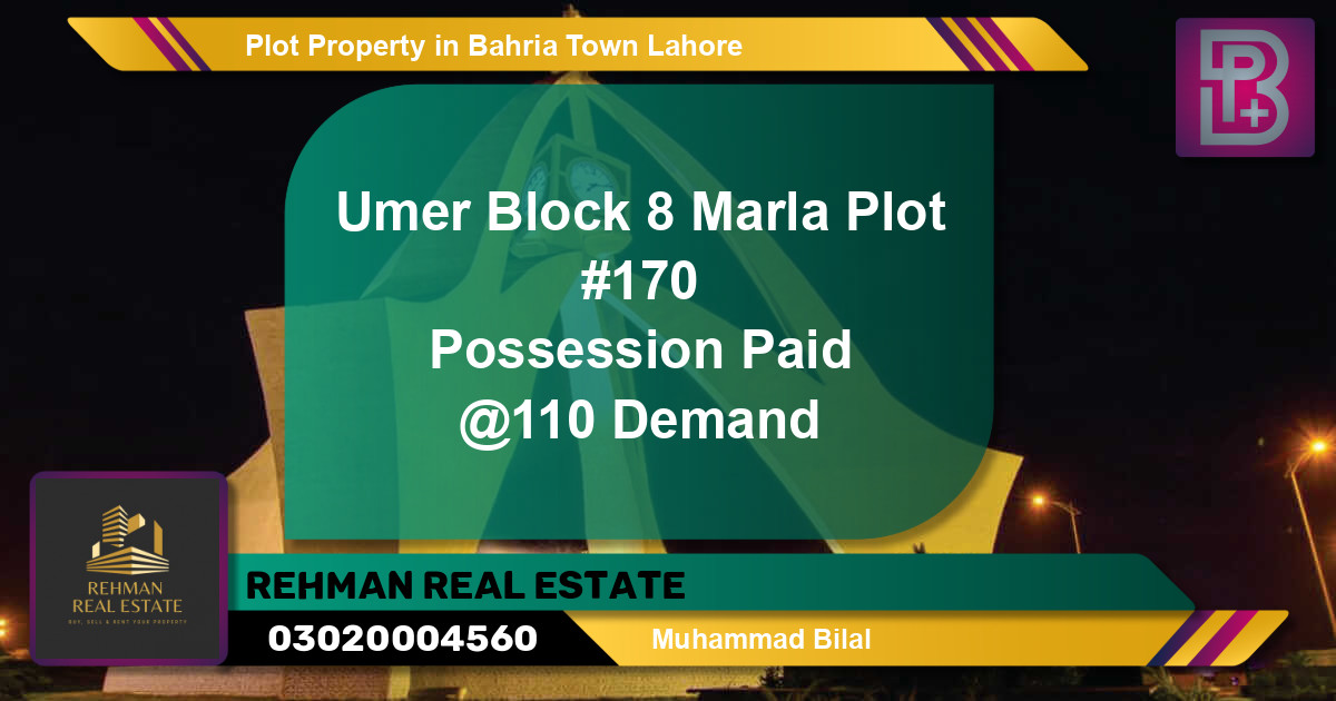 Residential Plot for Sale in Bahria Town, Lahore - (BP-74845)