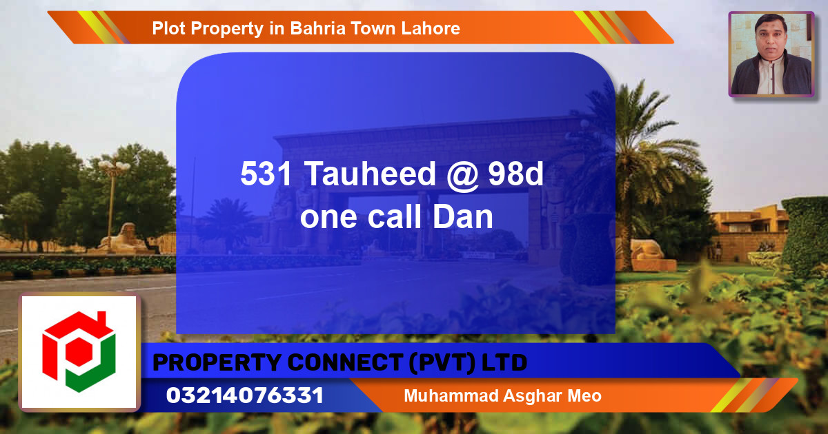 Residential Plot for Sale in Bahria Town, Lahore - (BP-74856)