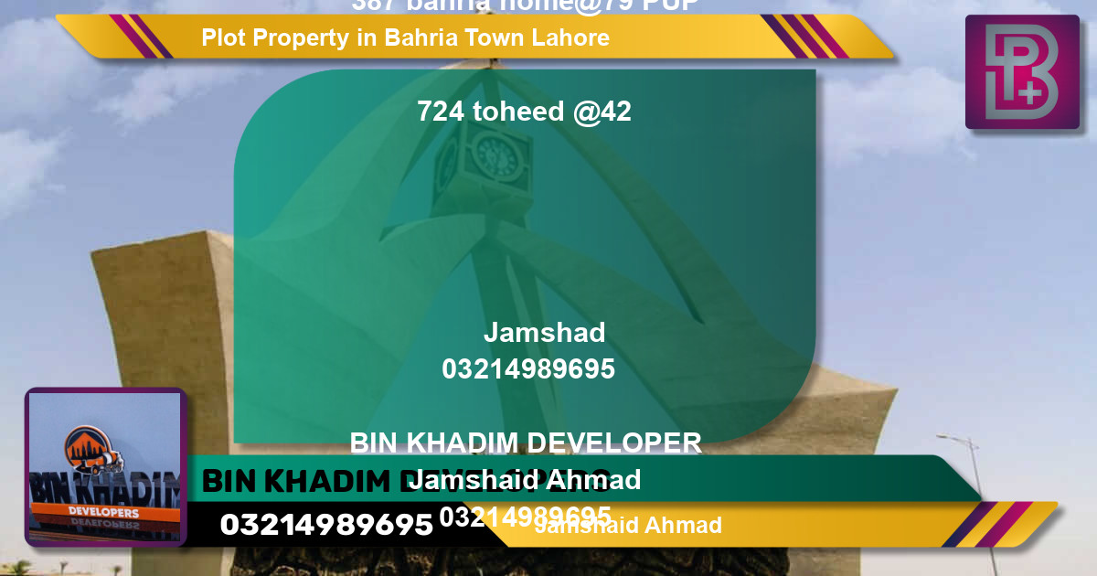 Residential Plot for Sale in Bahria Town, Lahore - (BP-74863)