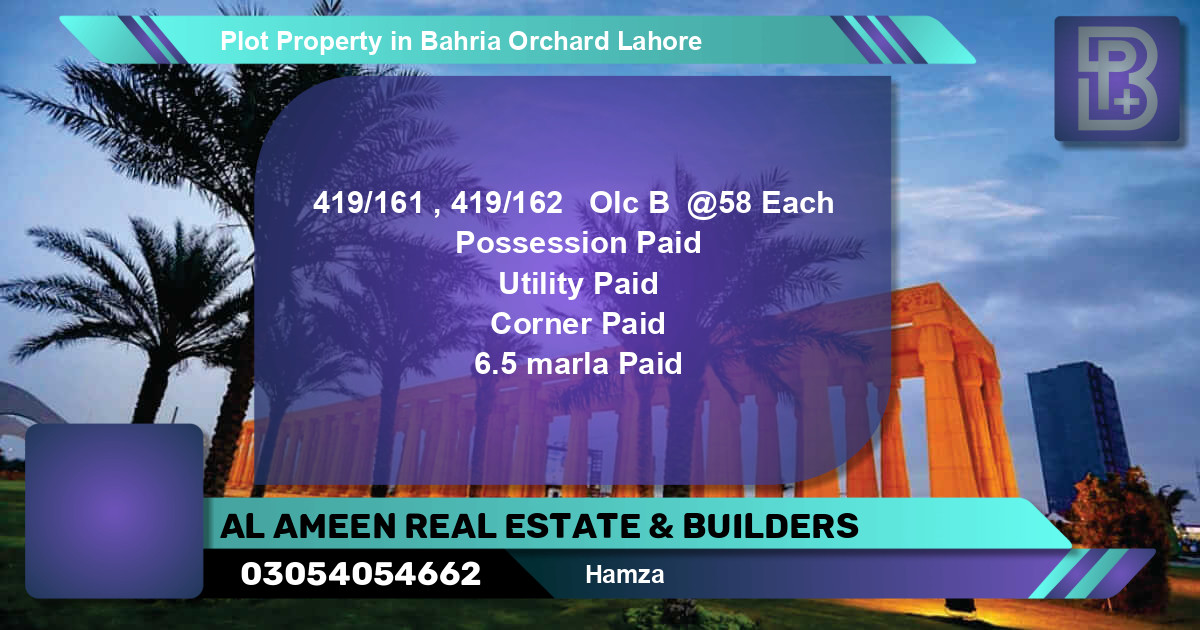 Residential Plot for Sale in Bahria Orchard, Lahore - (BP-74865)