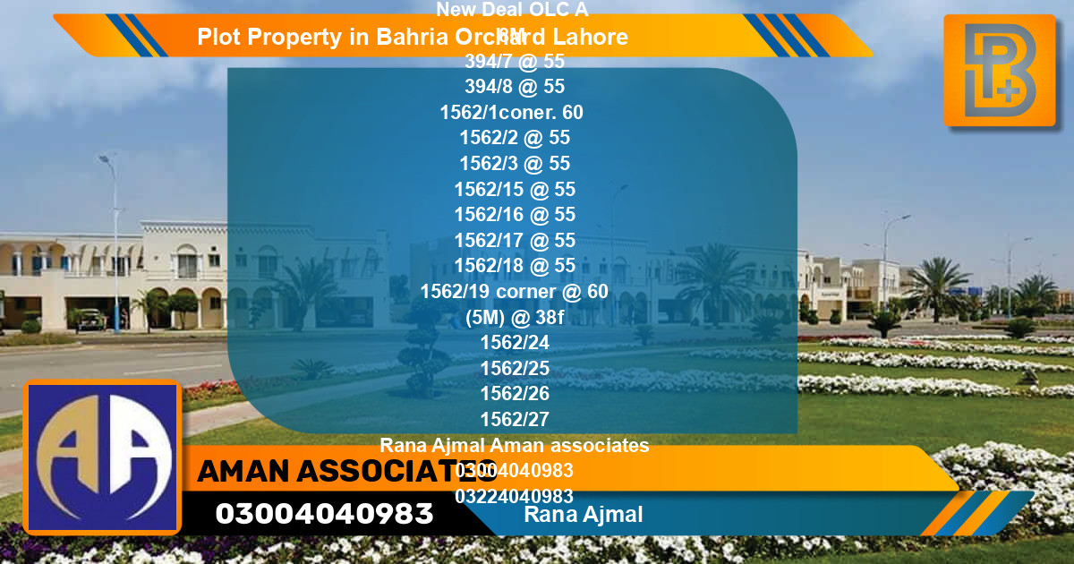 Residential Plot for Sale in Bahria Orchard, Lahore - (BP-74869)