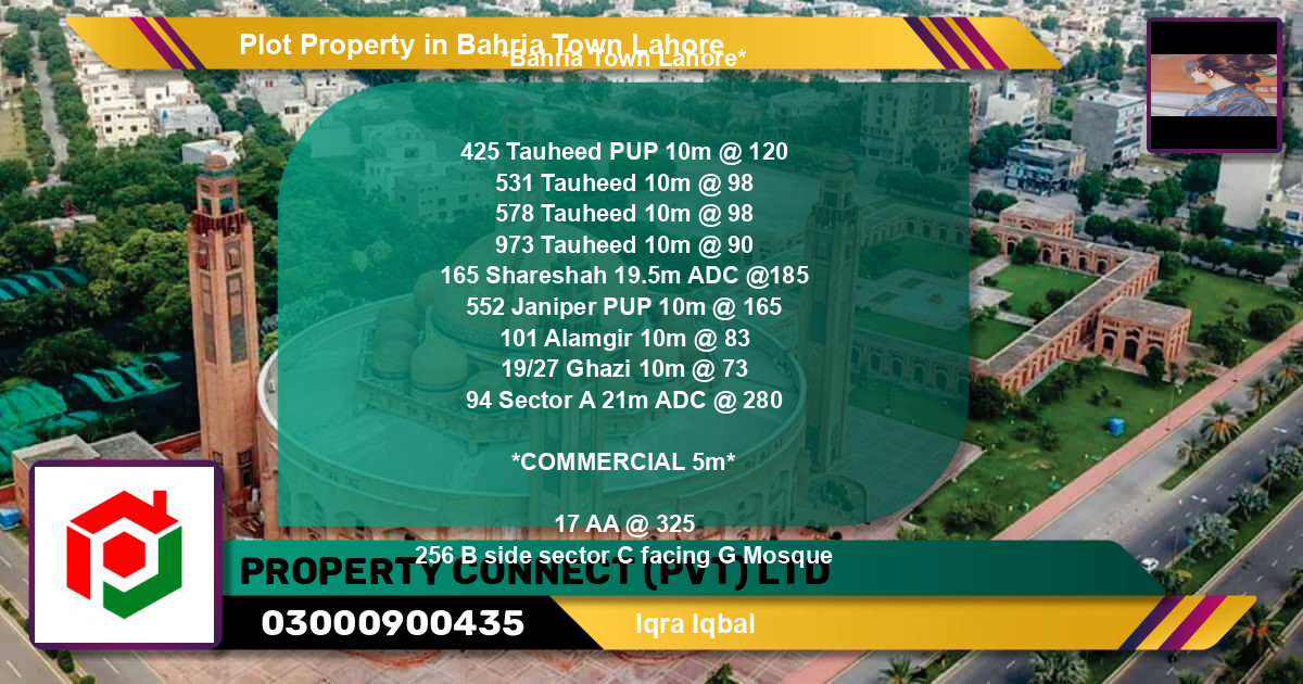 Commercial Plot for Sale in Bahria Town, Lahore - (BP-74891)