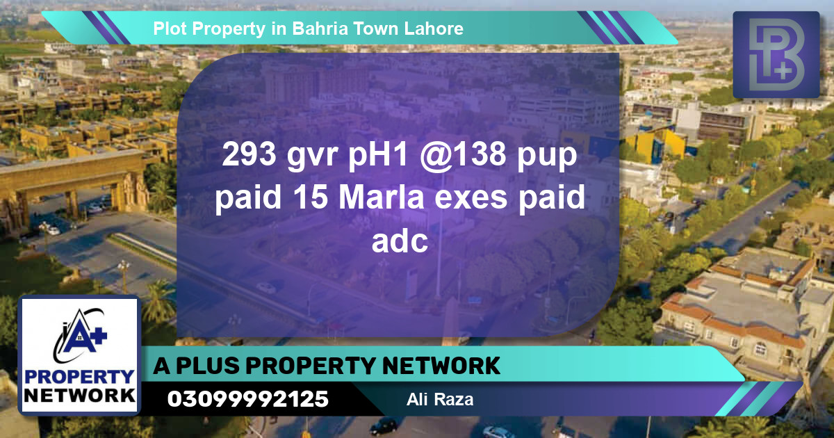 Residential Plot for Sale in Bahria Town, Lahore - (BP-74899)