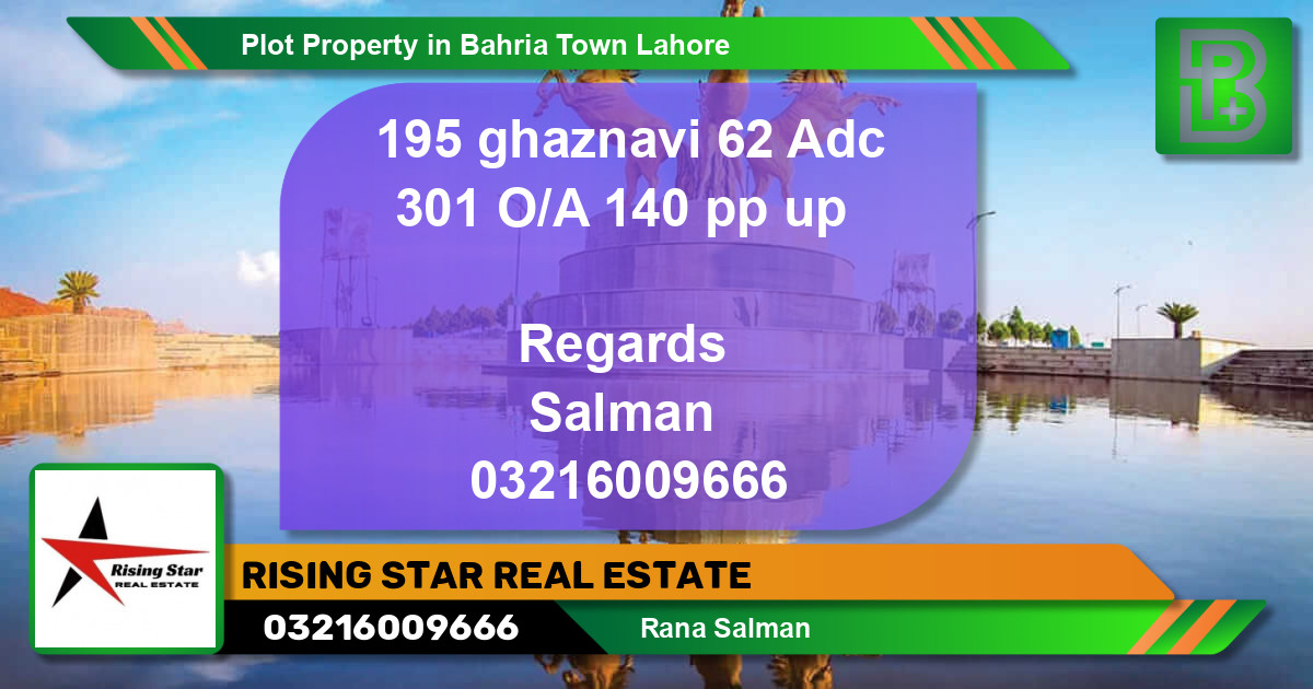 Residential Plot for Sale in Bahria Town, Lahore - (BP-74908)