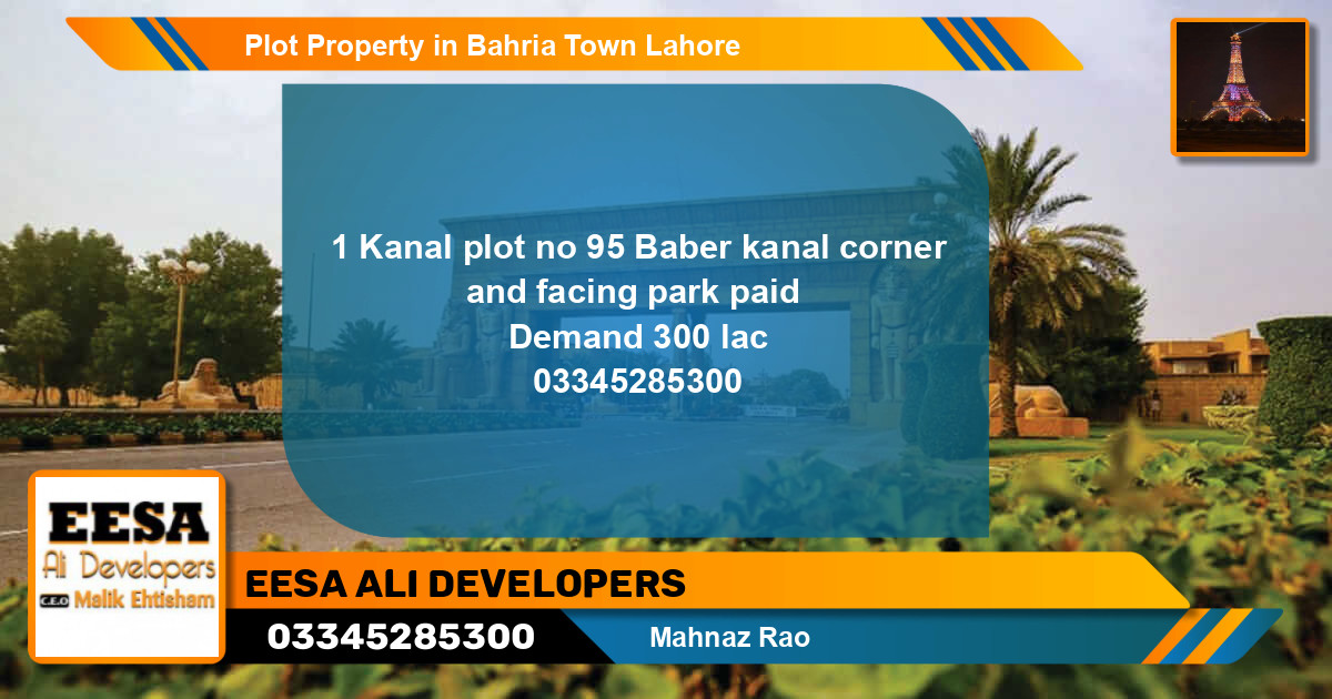 Residential Plot for Sale in Bahria Town, Lahore - (BP-74933)