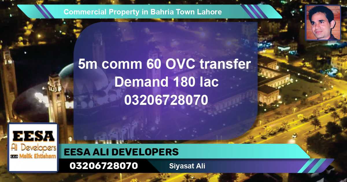 Commercial Property for Sale in Bahria Town, Lahore - (BP-74943)