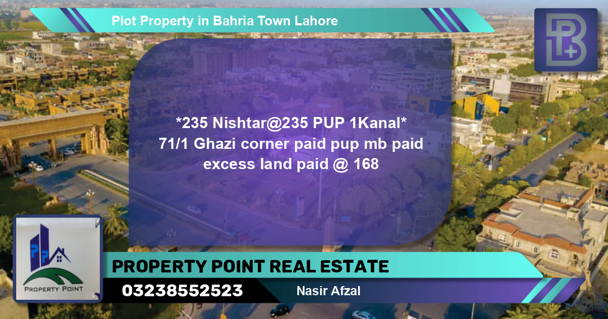 Residential Plot for Sale in Bahria Town, Lahore - (BP-74945)