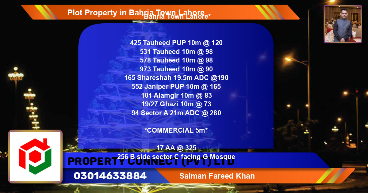 Commercial Plot for Sale in Bahria Town, Lahore - (BP-74970)
