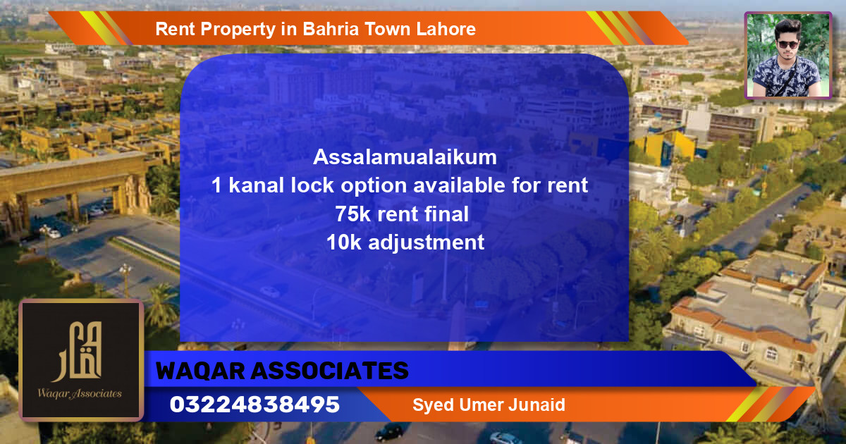 Residential Property for Rent in Bahria Town, Lahore - (BP-74976)