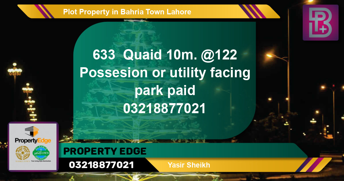 Residential Plot for Sale in Bahria Town, Lahore - (BP-74983)
