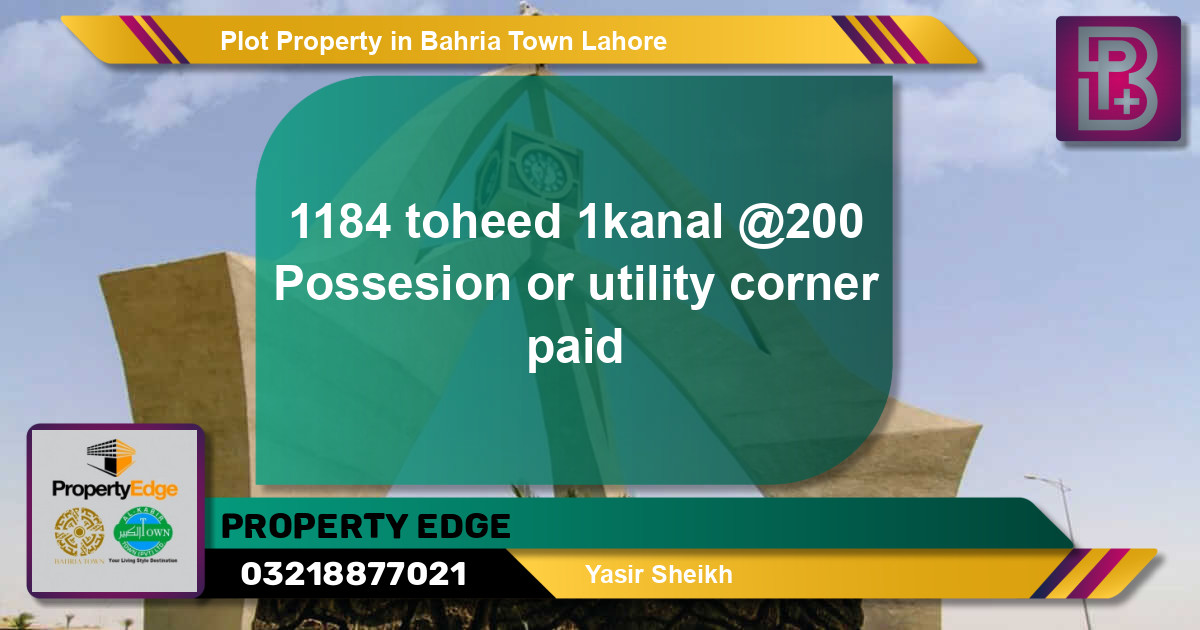 Residential Plot for Sale in Bahria Town, Lahore - (BP-74986)