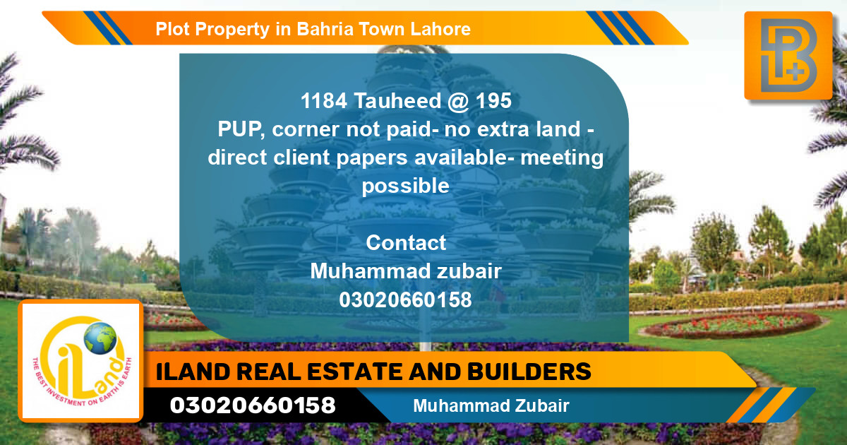 Residential Plot for Sale in Bahria Town, Lahore - (BP-75018)