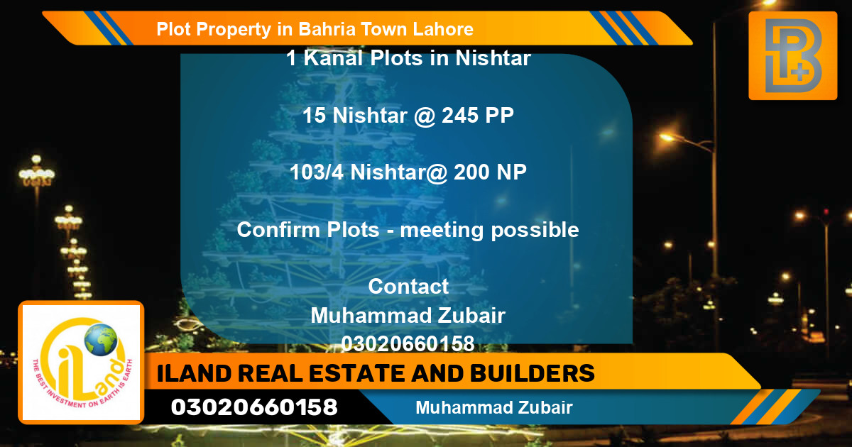 Residential Plot for Sale in Bahria Town, Lahore - (BP-75019)