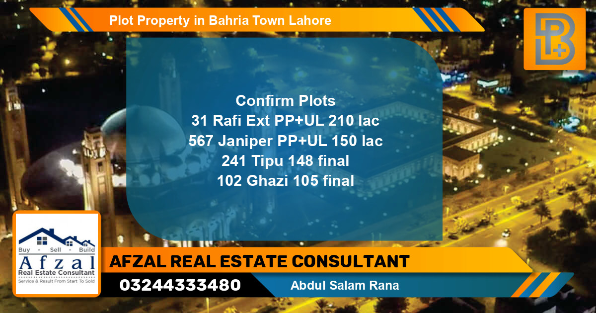 Residential Plot for Sale in Bahria Town, Lahore - (BP-75020)