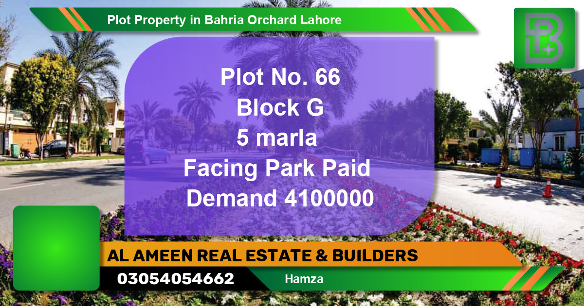 Residential Plot for Sale in Bahria Orchard, Lahore - (BP-75049)